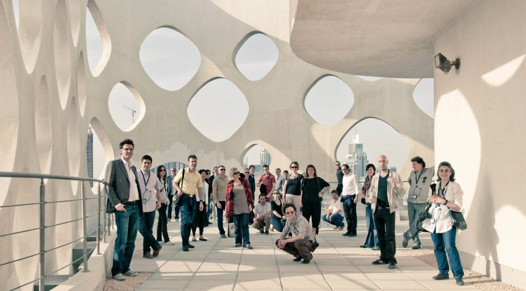 Meet Ansgar at a conference as pictured here or come over to the House of Sciences and get involved with project psychology and experimental accessible construction.