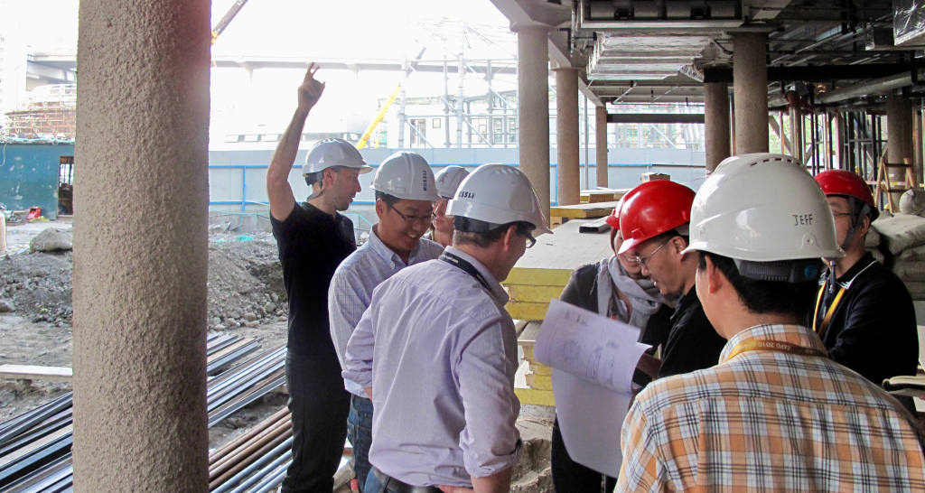 ansgar halbfas during onsite tour creating trust and improving communication in between technical crews